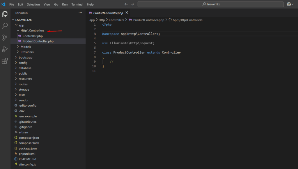 laravel for beginners controller file