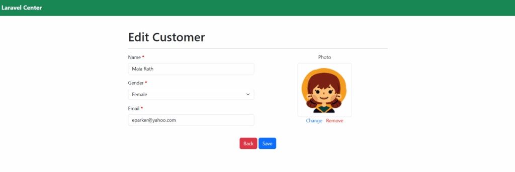 Laravel Ajax CRUD with Image Upload, Search, Sort, and Pagination form