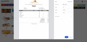 Laravel jQuery POS Cart System - print receipt