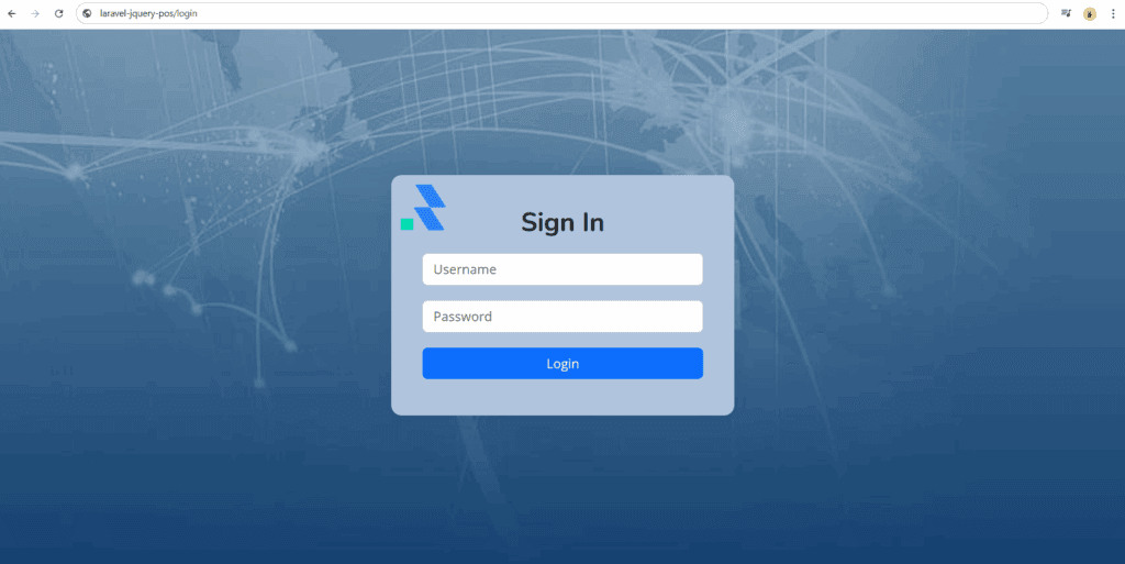 laravel jquery pos authentication setup