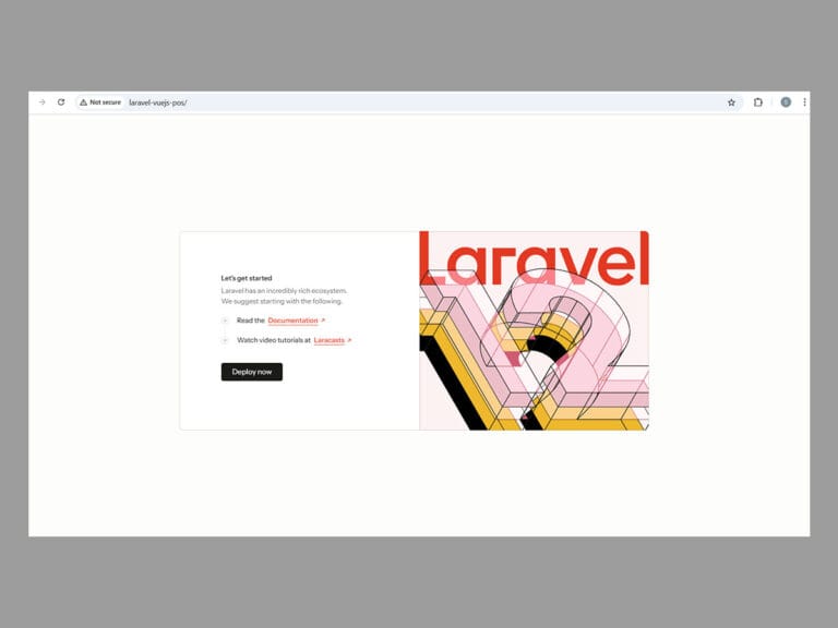 Laravel Vue.js POS Installation