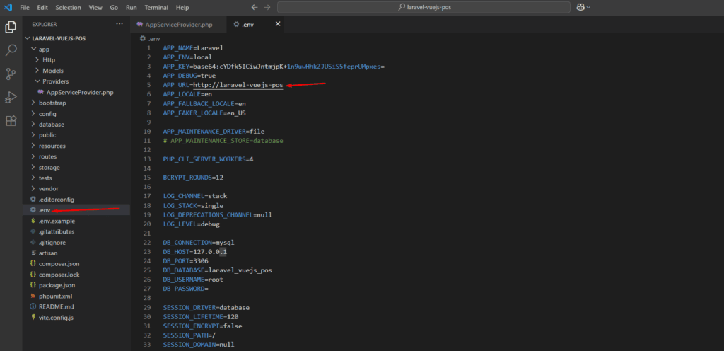 Laravel Vue.js POS – set app url