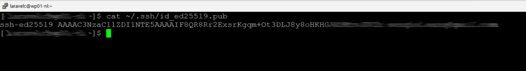 Copy the SSH Public Key