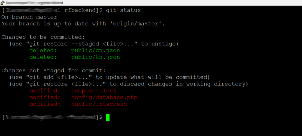 git status - Check the Current State