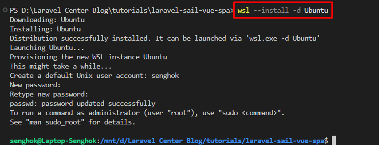 Install Ubuntu Distro